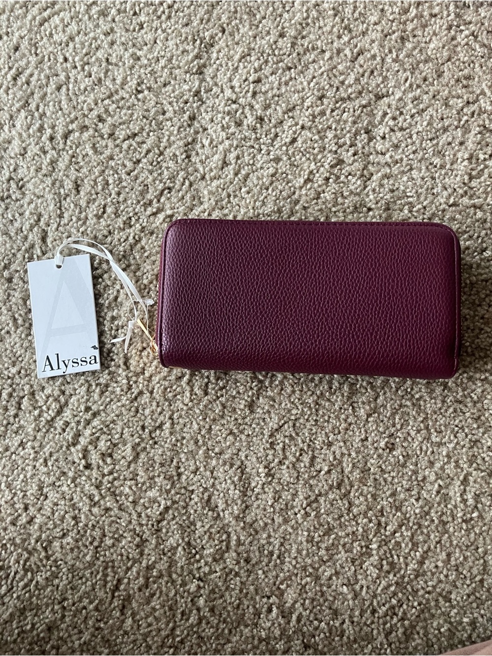 Purple Zip Around Wallet